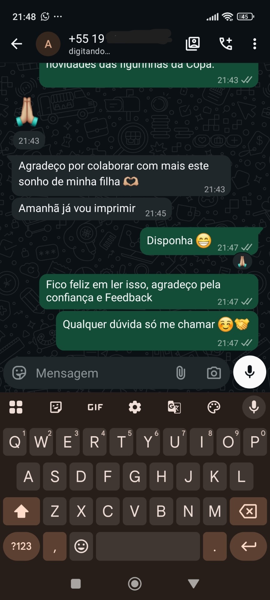 Feedback cliente 3