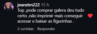 Comentário de jeanstm222 confirmando o download