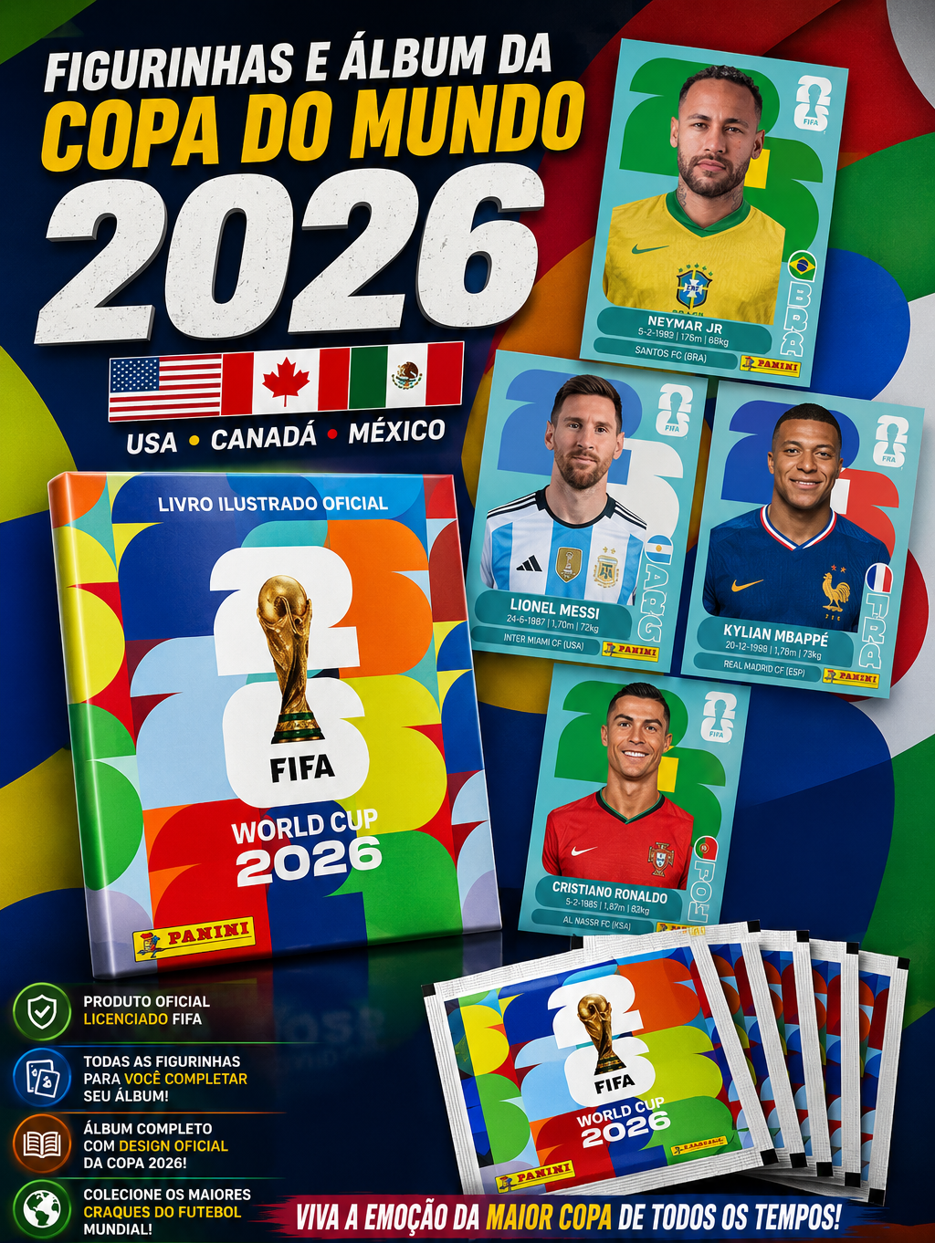 Kit Figurinhas Copa 2026